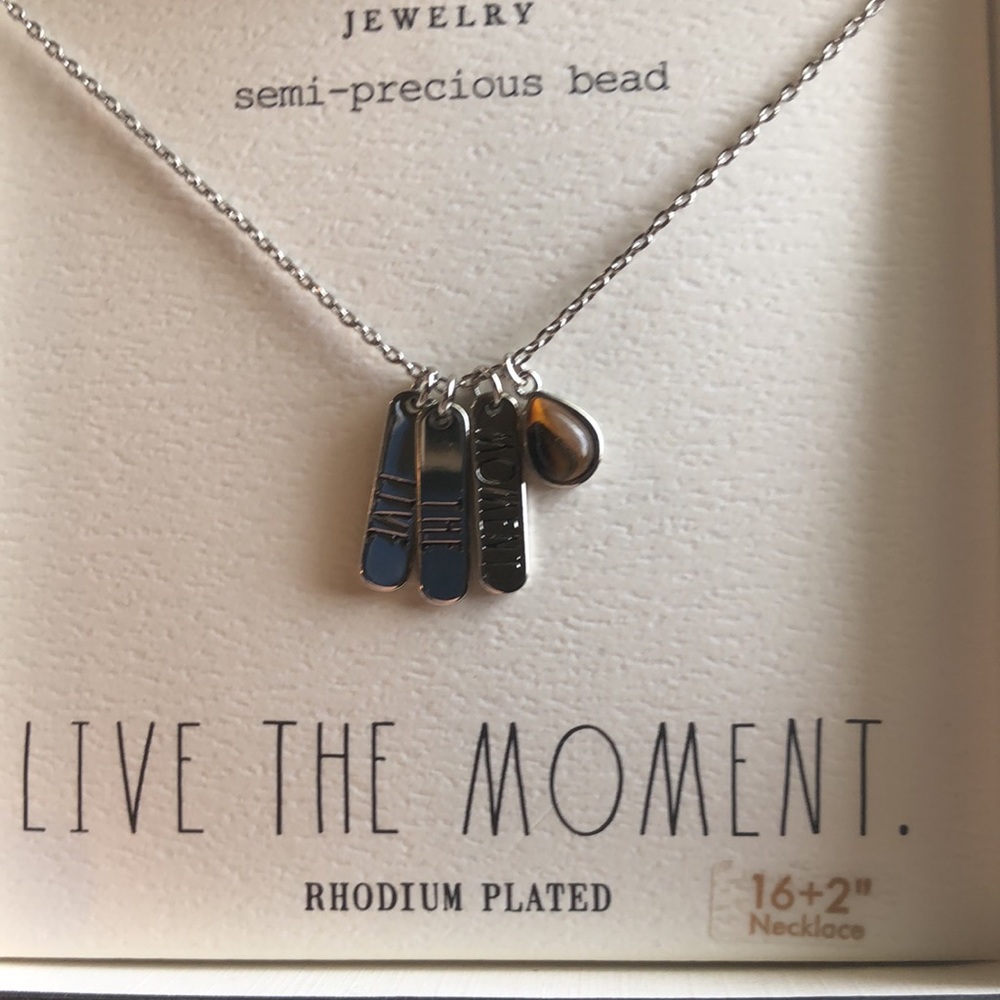 Rae Dunn LIVE THE MOMENT necklace - Picture 3 of 4